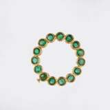 Smaragd-Schmuckset: Kette, Brosche, Ring und Paar Ohrstecker. - фото 4