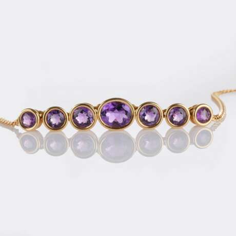Amethyst Kette mit Paar Ohrstecker. - фото 2