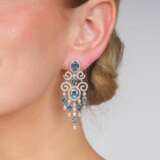 Paar Aquamarin Diamant Chandelier Ohrringe. - фото 2