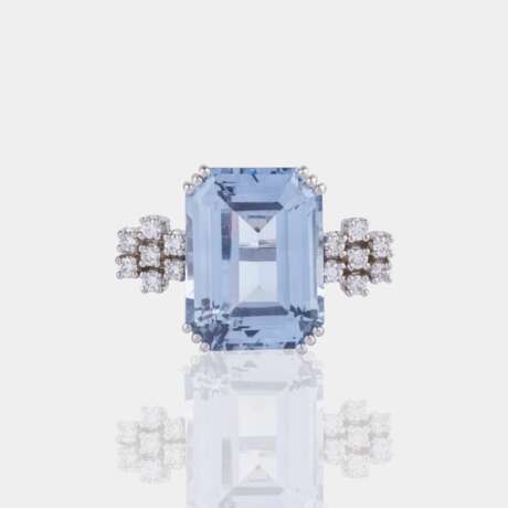 Aquamarin Brillant Clip. - photo 1