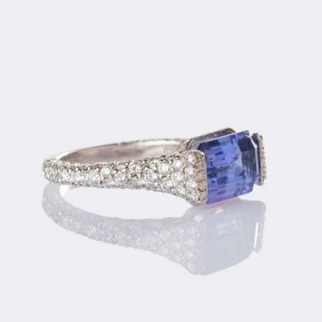 Tansanit Brillant Ring. - photo 2