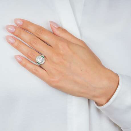 Diamant Smaragd Ring. - photo 3