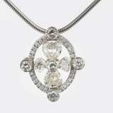 Hochkarätiger Diamant Brillant Anhänger an Kette. - фото 1