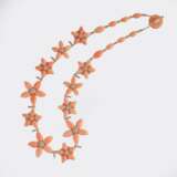 Außergewöhnliches Korallen Brillant Blüten-Collier. - photo 2