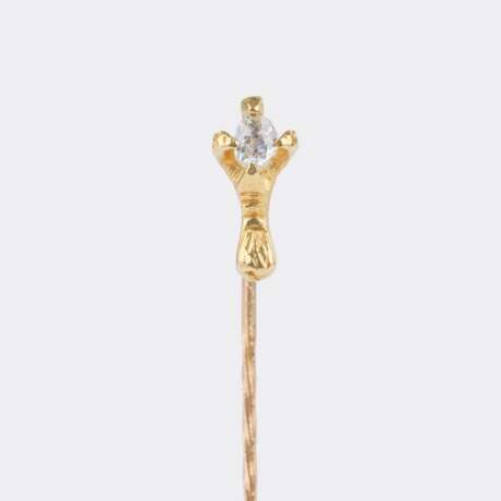 Novelty-Jewellerypiece Nadel mit Altschliffdiamant 'Vogelkralle'. - photo 1