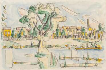 Ivo Hauptmann (Erkner 1886 - Hamburg 1973). Kanal in Hamburg.