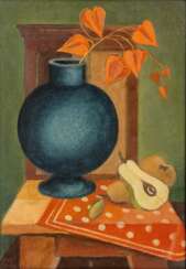 Gottfried Brockmann (Köln 1903 - Kiel 1983). Stillleben mit der blauen Vase.