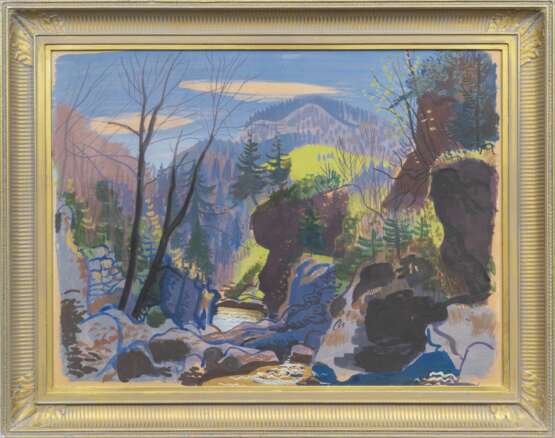 Eduard Bäumer (Kastellaun 1892 - München 1977). Bachlauf in den Bergen. - photo 2
