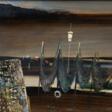 Horst Skodlerrak (Jugnaten/Memel 1920 - Travemünde 2001). Fischersiedlung Travemünde. - Maintenant aux enchères