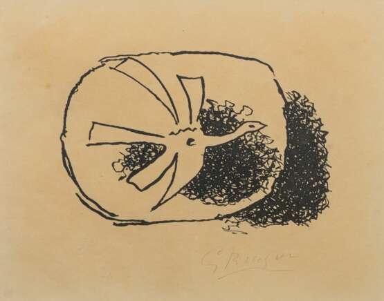 Georges Braque (Argenteuil 1882 - Paris 1963). Oiseau dans son nid, Août. - фото 1