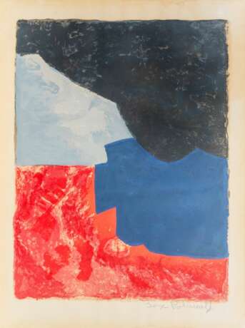 Serge Poliakoff (Moskau 1900 - Paris 1969). Composition rouge, grise et noire. - фото 1