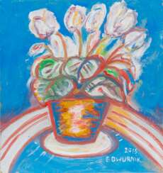 Edward Dwurnik (Radzymin 1943 - Warschau 2018). Blumentopf.