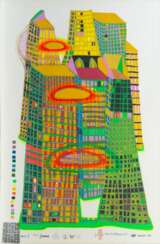 Friedensreich Hundertwasser (Wien 1928 - vor Australien 2000). Good Morning City - Bleeding Town.