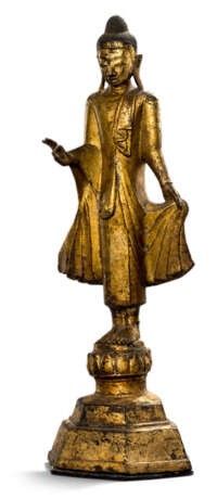 Bronze des stehenden Buddha Shakyamuni - Foto 1