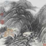 Longsen Xu (Shanghai 1956). Landscape with red Tree. - photo 1