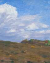 Fritz Overbeck (Bremen 1869 - Worpswede 1909). Große Wolke über dem Heidehügel.
