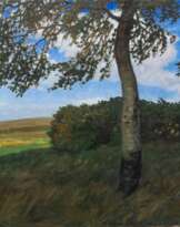 Fritz Overbeck (Bremen 1869 - Worpswede 1909). Die Pappel - Ein Sommerwind.