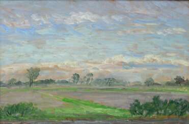 Walter Bertelsmann (Bremen 1877 - Worpswede 1963). Überschwemmung in der Hammeniederung.