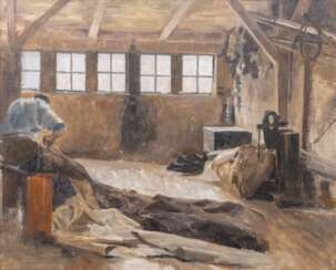 Julius von Ehren (Altona 1864 - Hamburg 1944). Die Segelmacherwerkstatt von Mathias von Ehren.