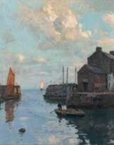 Claus Bergen (Stuttgart 1885 - Lenggries 1964). Ausfahrt der Fischerboote.