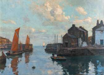 Claus Bergen (Stuttgart 1885 - Lenggries 1964). Ausfahrt der Fischerboote.