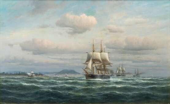 Franz Hünten (Hamburg 1822 - Hamburg 1887). Englische Panzerschiffe. - photo 1