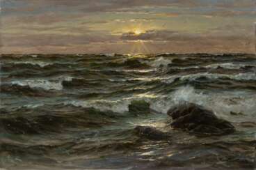 Patrick von Kalckreuth (Kiel 1898 - Starnberg 1970). Sonne über der Brandung.