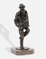 Hans Hubert Dietzsch-Sachsenhausen (Frankfurt a.M.-Sachsenhausen 1880 - Berlin 1926). Stepptänzer mit Melonenhut.