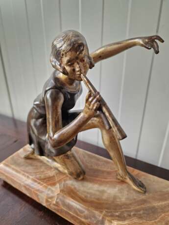 Figure Girl and Sheep Marble Mid-20th century - photo 4