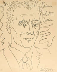 Pablo Picasso. Portrait Frederic Joliot-Curie