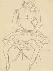 Ernst Ludwig Kirchner. Ausruhende Tänzerin sitzend (Sitzende Tänzerin)