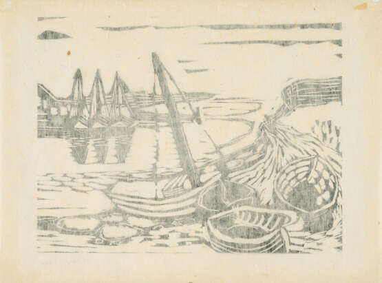 Eduard Bargheer. Fischereihafen / Ankunft in der Nacht - photo 5