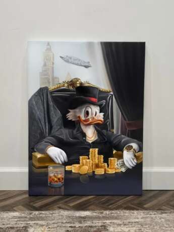 Авторская картина маслом золото Скруджа Евгения Дувакина Canvas on the subframe Acrylic and oil on canvas Hyperrealism фентезийная стилизация Russia 2025 - photo 2