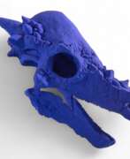Каталог товаров. Blue Reverie 3 on a Base, Sculptural Replica of a skull, 21st Century