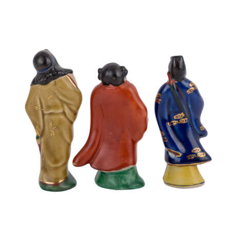Drei Unsterbliche aus Porzellan. CHINA, 20. Jahrhundert. - фото 3