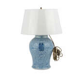 Unterglasurblaue Vase als Lampe montiert. CHINA. - photo 2
