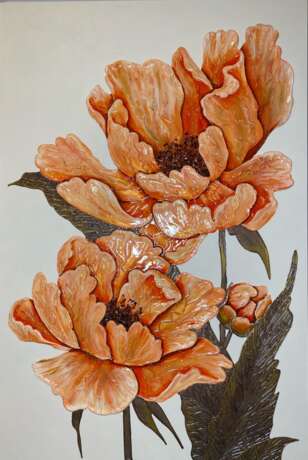 Оранжевые цветы Cornelian Acrylic Contemporary art флора Ukraine 2025 - photo 1