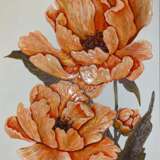 Оранжевые цветы Cornelian Acrylic Contemporary art флора Ukraine 2025 - photo 1