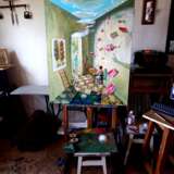 Creative room with a sharp corner. Масло на холсте Сюрреализм Romanticism Украина 2025 г. - фото 2
