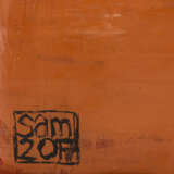 SCHIRMER, SABINE MARIA (südd. Künstlerin 20./21. Jahrhundert), "Sitzender Mann im Raum", - photo 2