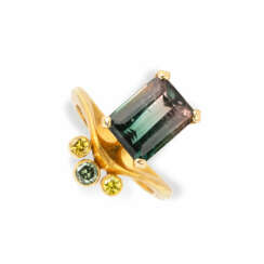 Turmalin-Diamantring