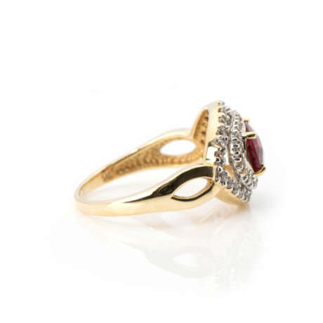 Diamant-Ring mit Rubellit - фото 3