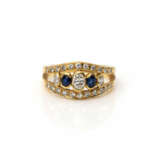 Ring mit Saphir-Diamantbesatz - photo 1