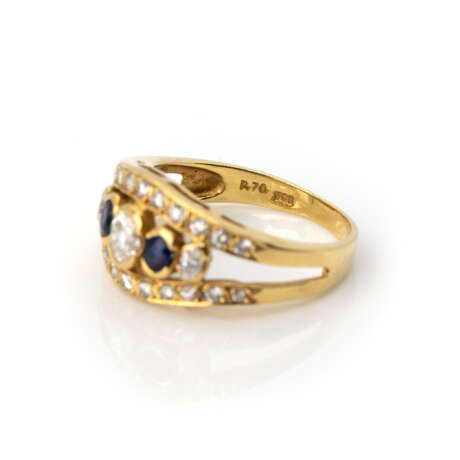Ring mit Saphir-Diamantbesatz - photo 5
