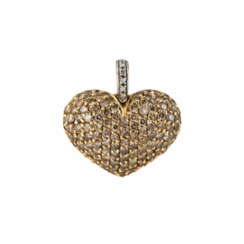 Herzanhänger mit Diamantbesatz
