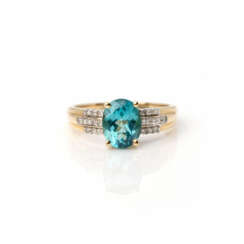 Blautopas-Diamantring
