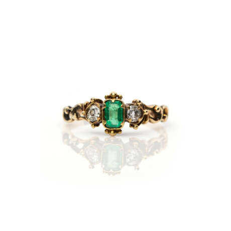 Smaragd-Diamantring - Foto 1