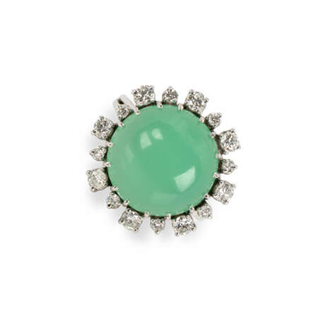 Chrysopras-Diamantring - фото 1
