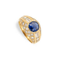 Saphir-Diamantring