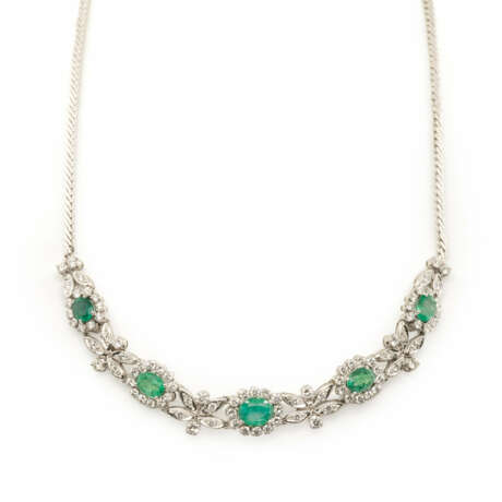 Smaragd-Diamant-Collier - Foto 1